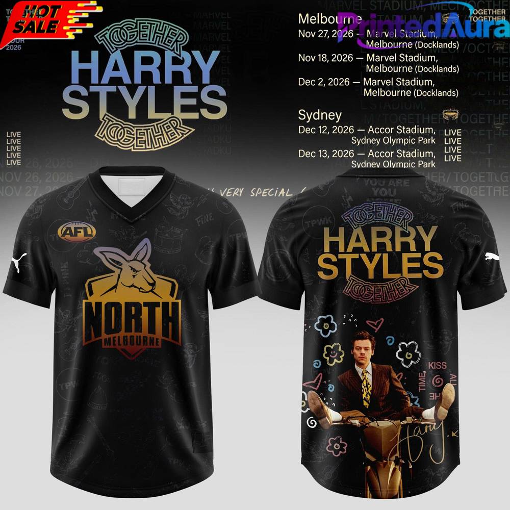 North Melbourne Football Club x Harry Styles Together Together Tour 2026 Football Jersey North Melbourne Football Club x Harry Styles Together Together Tour 2026 Football Jersey