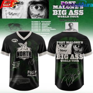 North Melbourne Football Club x Post Malone Big Ass World Tour 2026 Football Jersey