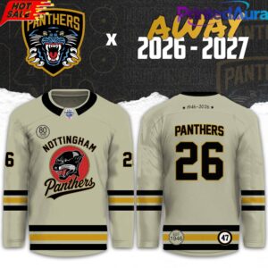 Nottingham Panthers 20262027 Custom Away Hockey Jersey