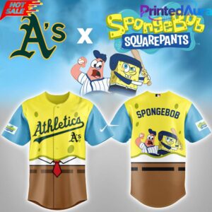 Oakland Athletics x SpongeBob Squarepants Night Baseball Jersey