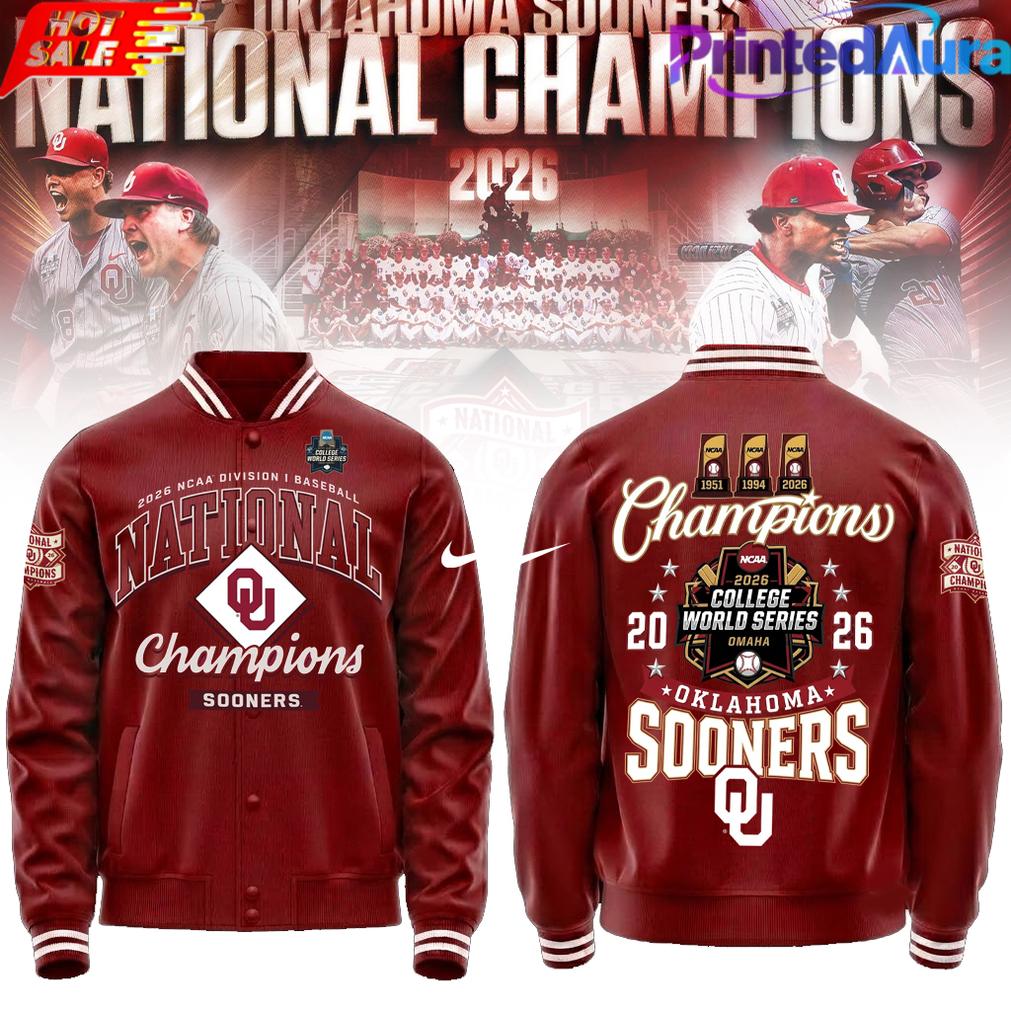 Oklahoma Baseball 2026 National Champions Jacket Oklahoma Baseball 2026 National Champions Jacket