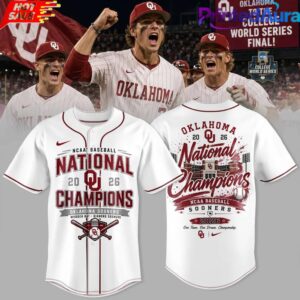 Oklahoma Baseball 2026 National Champions Baseball Jersey