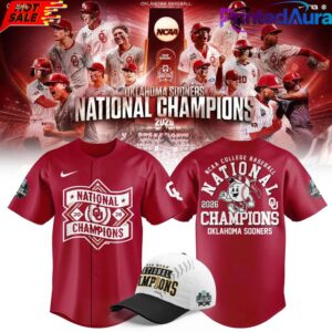 Oklahoma Sooners 2026 NCAA Baseball National Champions Jersey
