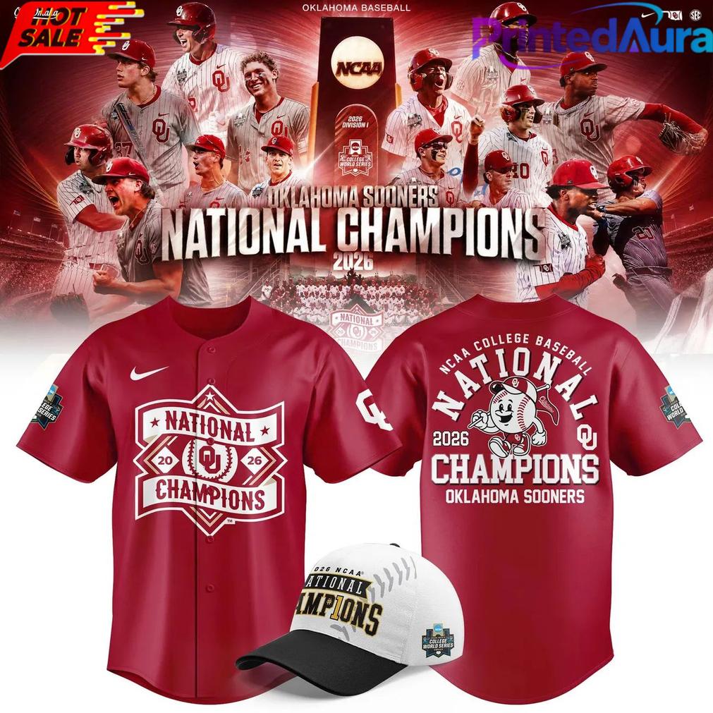 Oklahoma Sooners 2026 NCAA Baseball National Champions Jersey Oklahoma Sooners 2026 NCAA Baseball National Champions Jersey