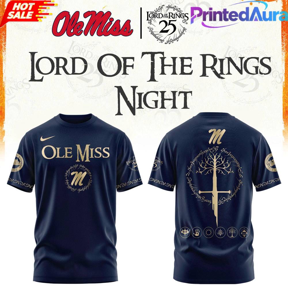 Ole Miss Football x The Lord of The Rings Night 2026 Special Tee Ole Miss Football x The Lord of The Rings Night 2026 Special Tee
