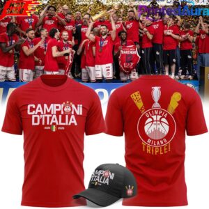 Olimpia Milano 2026 Italian Champions Black Tee