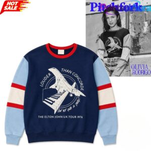 Olivia Rodrigo Pitchfork Elton John Uk Tour 1976 Louder Than Concorde Sweatshirt