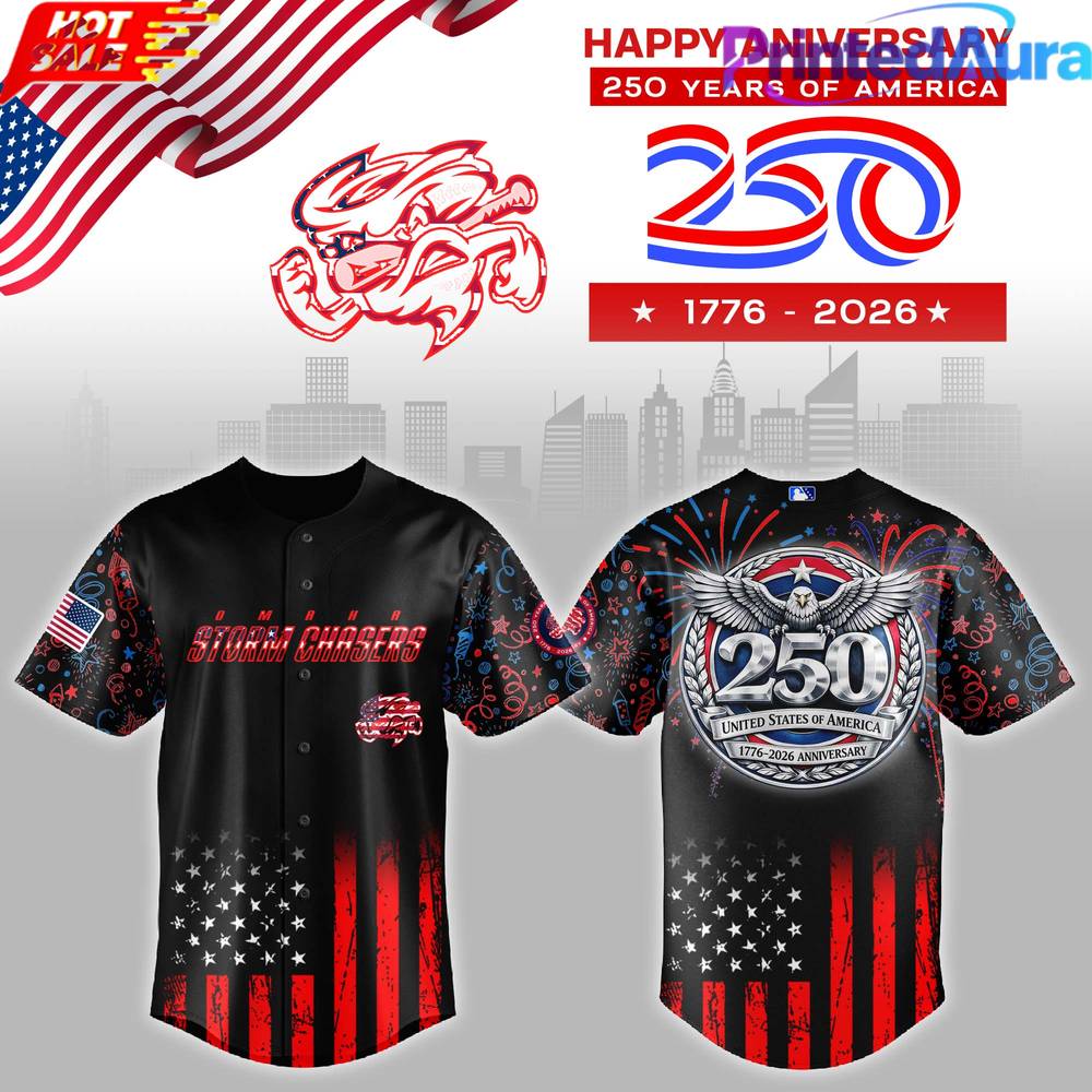 Omaha Storm Chasers x 250 Years USA Anniversary Limited Edition Jersey Omaha Storm Chasers x 250 Years USA Anniversary Limited Edition Jersey