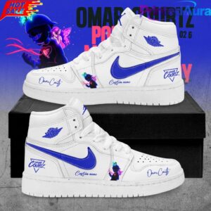 Omar Courtz Por Si Maana No Estoy Tour 2026 Signature Custom Name AJ1 3