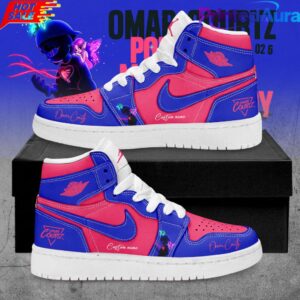 Omar Courtz Por Si Maana No Estoy Tour 2026 Signature Custom Name AJ1 4
