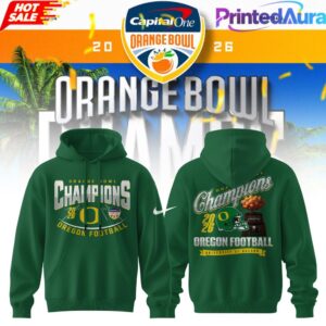 Oregon Ducks   2026 Orange Bowl Champions Hoodie