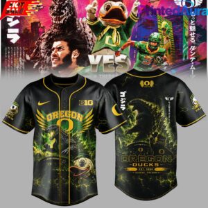 Oregon Ducks x Godzilla Edition Baseball Jersey