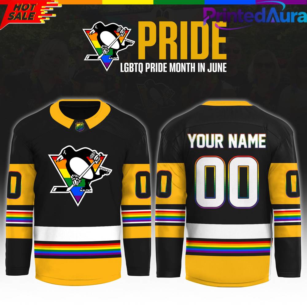 Pittsburgh Penguins x Pride Month 2026 Custom Hockey Jersey