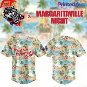 Rocket City Trash Pandas x Margaritaville Night Baseball Jersey