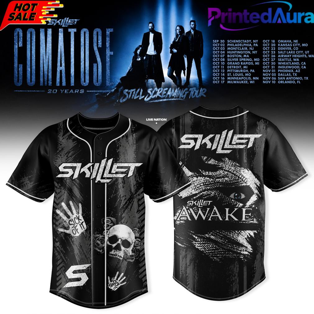 SKILLET COMATOSE 20 YEARS BASEBALL JERSEY COLLECTION SKILLET COMATOSE 20 YEARS BASEBALL JERSEY COLLECTION