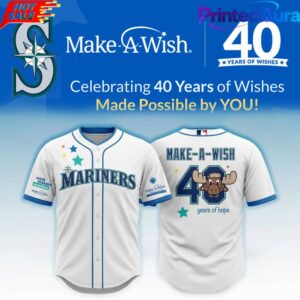 Seattle Mariners MakeAWish 40 Years of Hope Baseball Jersey