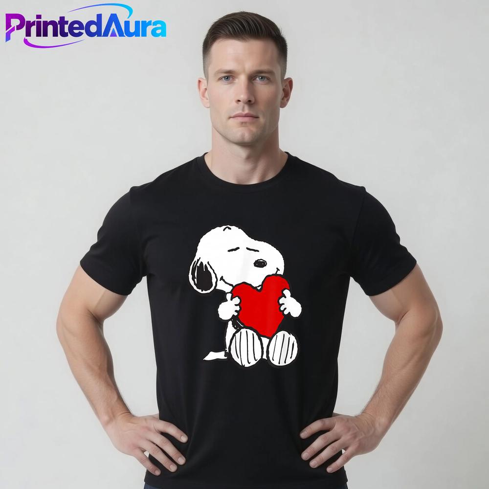 Snoopy Hugging Heart T-Shirt Snoopy Hugging Heart T-Shirt