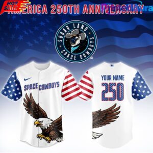 Sugar Land Space Cowboys x 250America Anniversary Custom Baseball Jersey