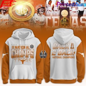Texas Longhorns 2026 NCAA Softball Women’s College World Series Back To Back Champions Hoodie