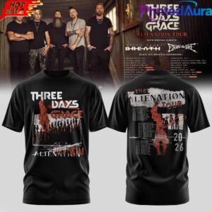 Three Days Grace Alienation Tour 2026 Black Tee