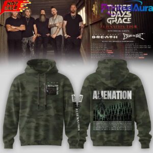 Three Days Grace Alienation Tour 2026 Green Camo Hoodie