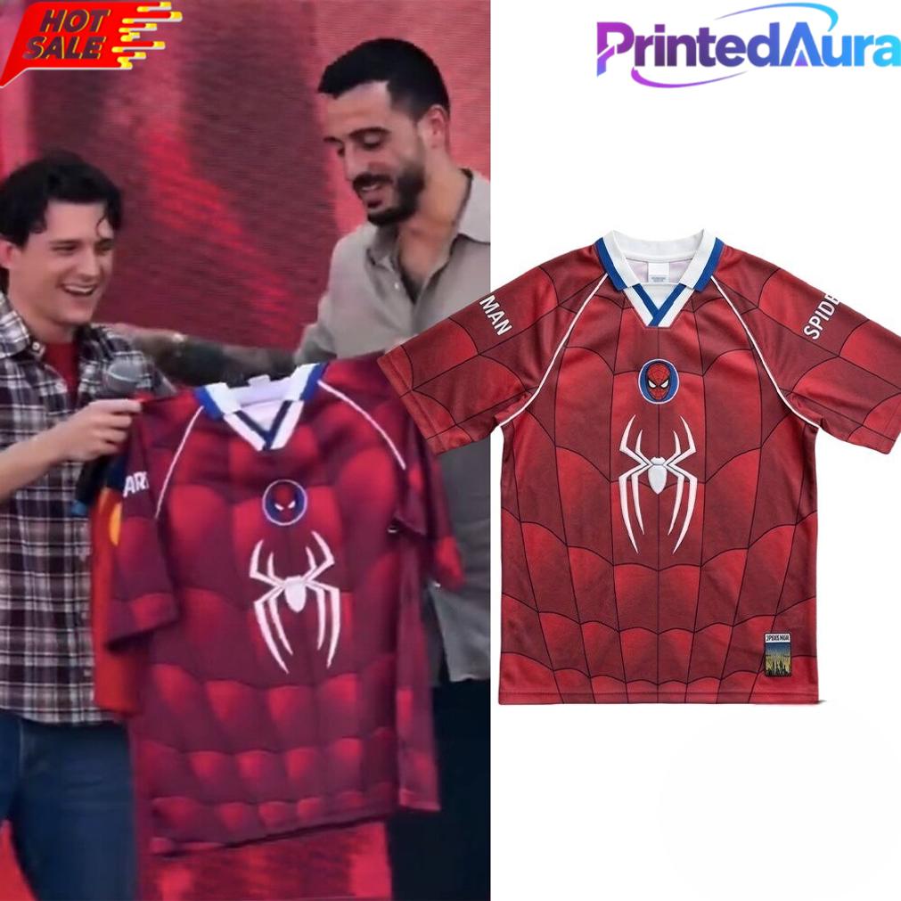 Tom Holland x Joselu Spider Man Polo Style Jersey Tom Holland x Joselu Spider Man Polo Style Jersey