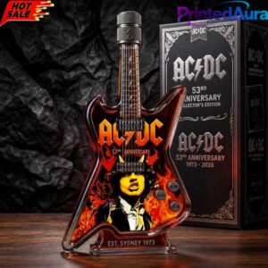 ACDC 53rd Anniversary Collector’s Edition Guitar-shaped Whiskey Bottle