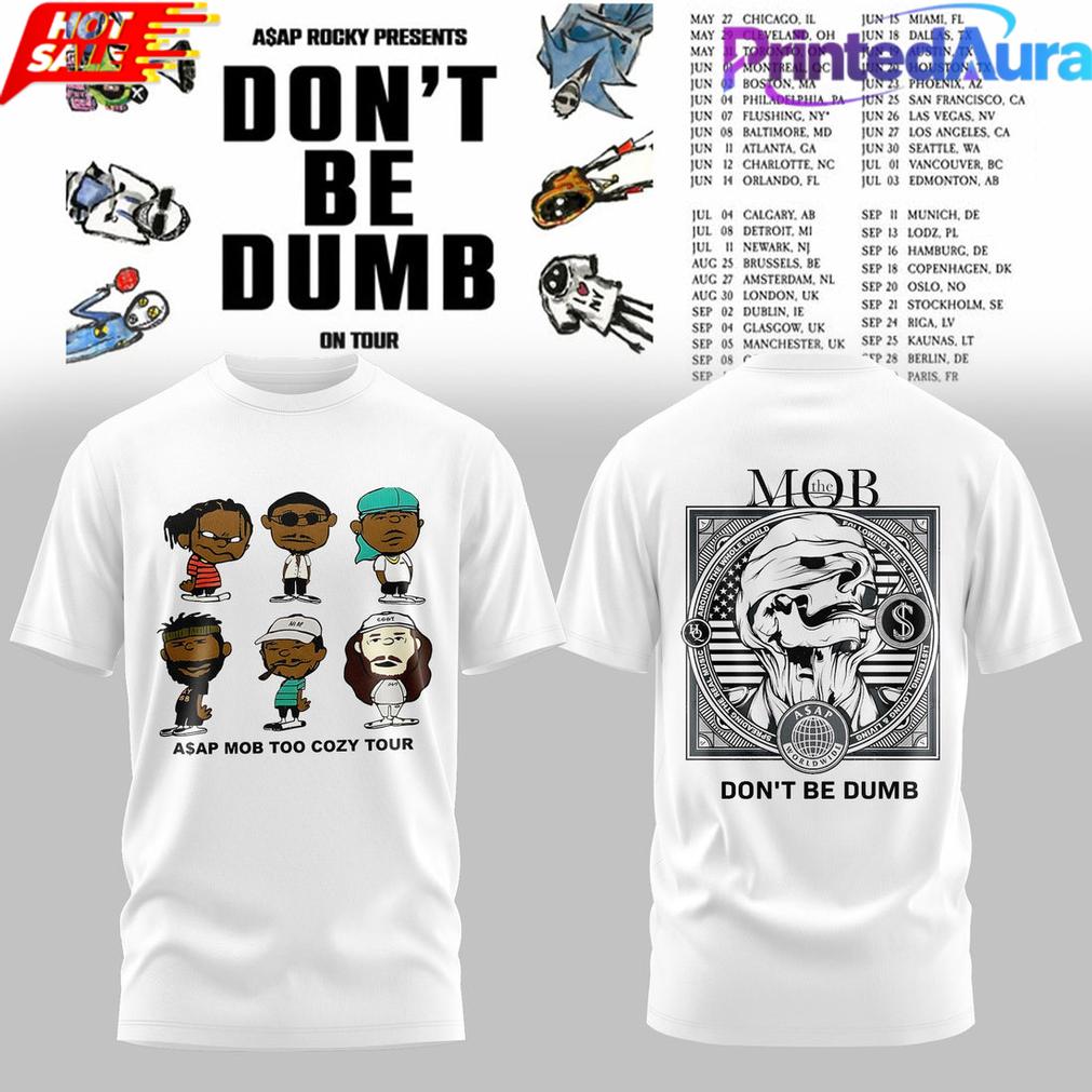 ASAP Rocky DON’T BE DUMB WORLD TOUR 2026 White Tee ASAP Rocky DON’T BE DUMB WORLD TOUR 2026 White Tee