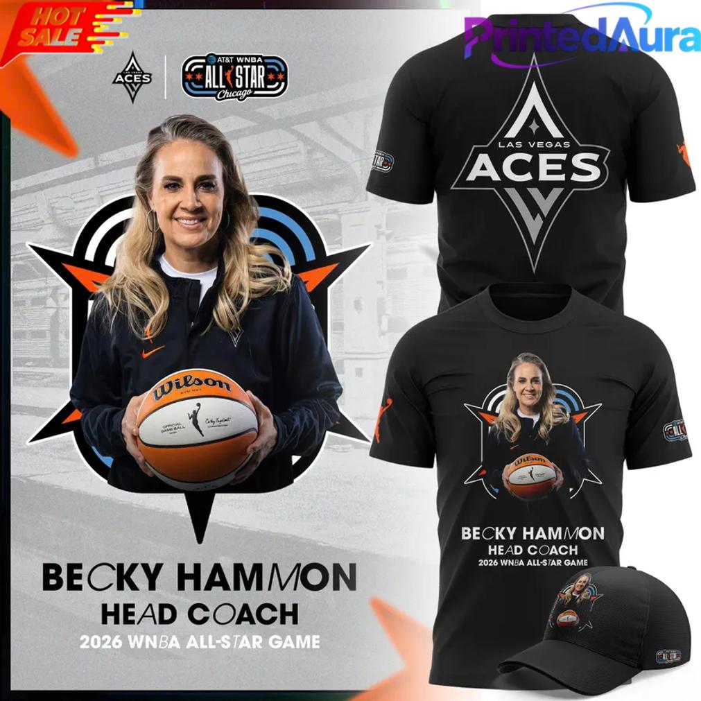 Aces Becky Hammon 2026 WNBA AllStar Coach T-Shirt Aces Becky Hammon 2026 WNBA AllStar Coach T-Shirt
