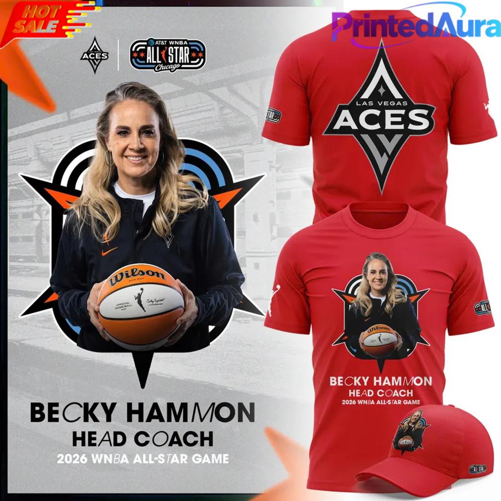 Aces Becky Hammon 2026 WNBA AllStar Coach T-Shirt Aces Becky Hammon 2026 WNBA AllStar Coach T-Shirt