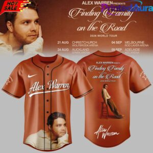 Alex Warren Finding Family on the Road AUS  NZ Tour 2026 Exclusive Baseball Jersey