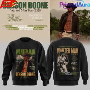 BENSON BOONE WANTED MAN TOUR 2026 SWEATER 2 BENSON BOONE WANTED MAN TOUR 2026 SWEATER 2