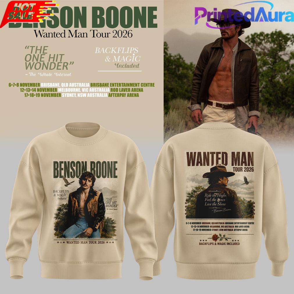 BENSON BOONE WANTED MAN TOUR 2026 SWEATER BENSON BOONE WANTED MAN TOUR 2026 SWEATER