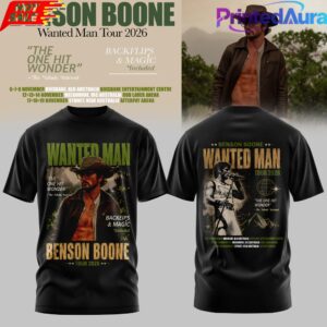 BENSON BOONE WANTED MAN TOUR 2026 T-SHIRT 1 BENSON BOONE WANTED MAN TOUR 2026 T-SHIRT 1