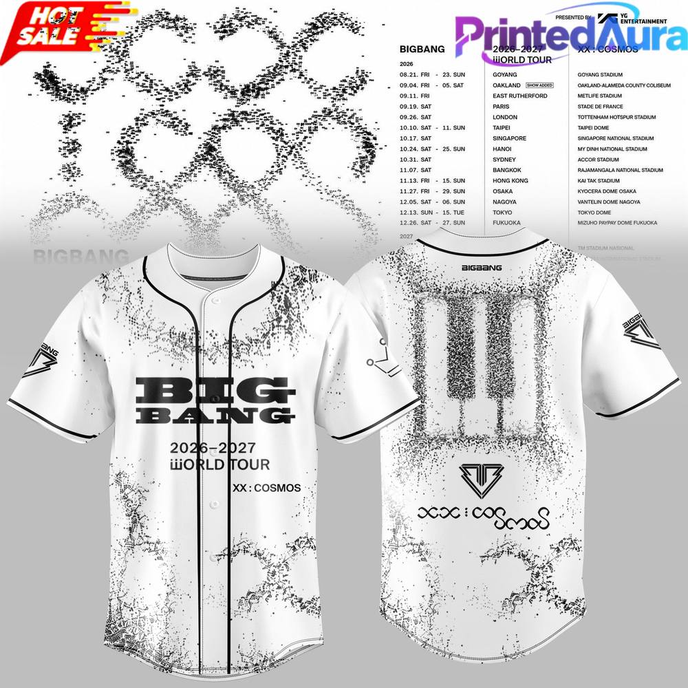 BIGBANG CD4点 BIGBANG 20th Anniversary World Tour 2627 XX COSMOS Baseball Jersey