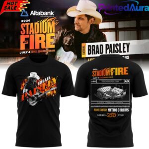 BYU Football x Brad Paisley Stadium of Fire Tour Black Shirt