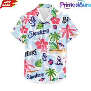 Biloxi Shuckers x Christmas in July 2026 Special Hawaiian Shirt 2