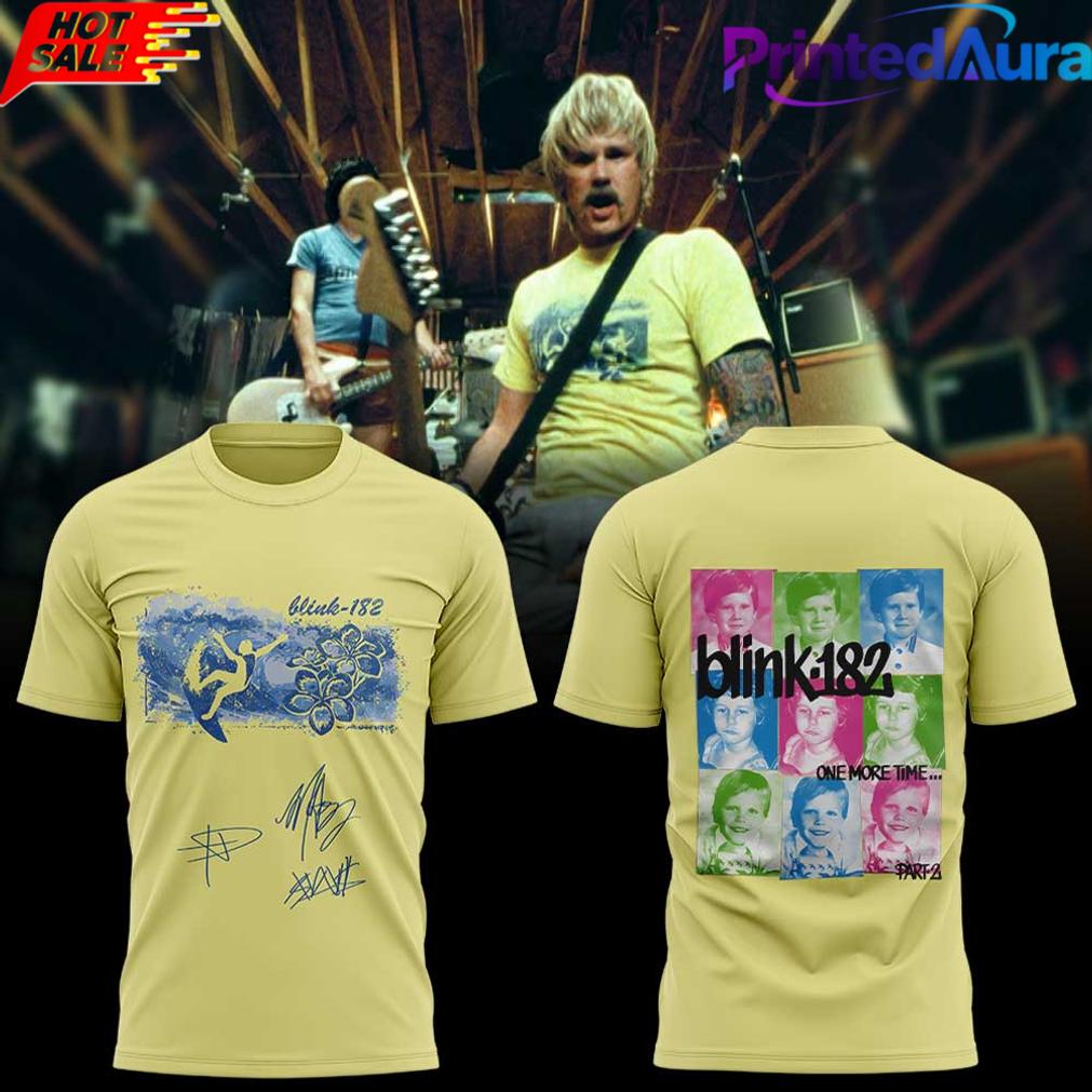 Blink-182 Boomer Spaulding and Travis Pastel Tee Blink-182 Boomer Spaulding and Travis Pastel Tee