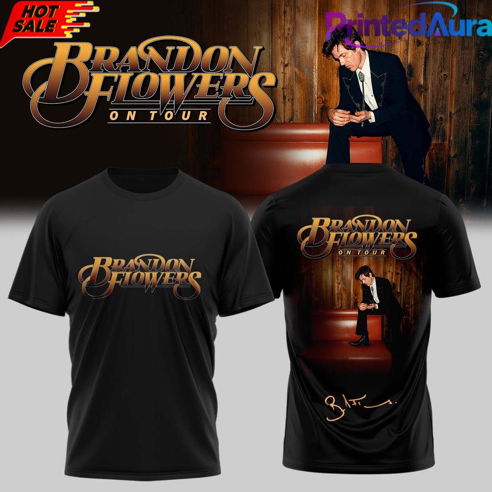 Brandon Flowers On Tour 2026 Signature Black Edition Tee Brandon Flowers On Tour 2026 Signature Black Edition Tee