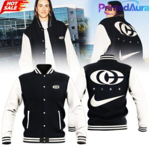 Caitlin Clark Black And White Special Bomber Jacket