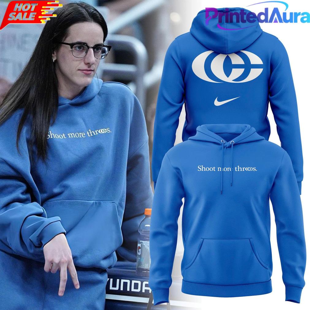 Caitlin Clark Shoot More Threes 2026 Blue Hoodie Caitlin Clark Shoot More Threes 2026 Blue Hoodie