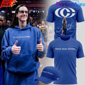 Caitlin Clark “Shoot More Threes” Logo and Signatures Shirt