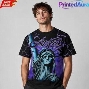 Cam Skattebo Godspeed Statue Of Liberty Lightning Shirt