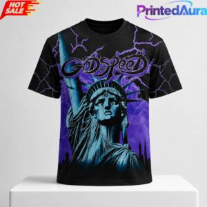 Cam Skattebo Godspeed Statue Of Liberty Lightning Shirt 1