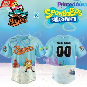 Chesapeake Baysox SpongeBob Night Custom Baseball Jersey