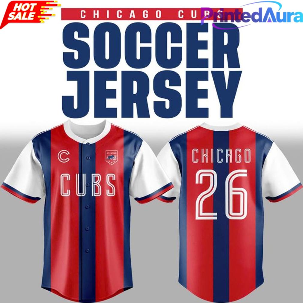 Chicago Cubs US Soccer 2026 Custom Baseball Jersey Chicago Cubs US Soccer 2026 Custom Baseball Jersey