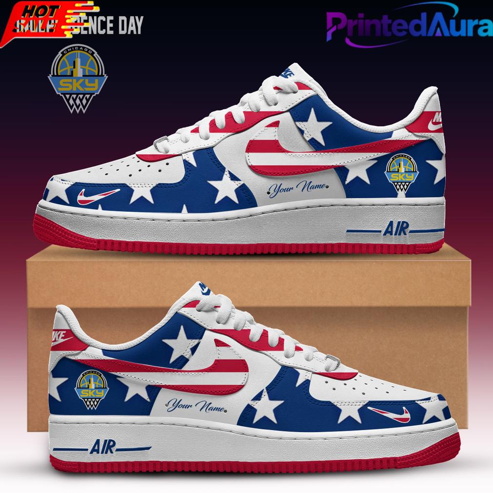 Chicago Sky x Independence Day Air Force 1 Custom For Fans Chicago Sky x Independence Day Air Force 1 Custom For Fans