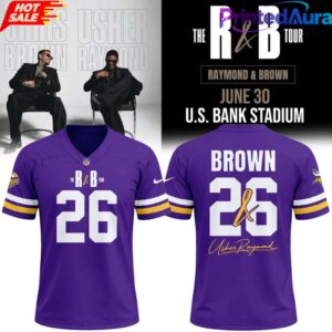 Chris Brown The R&B Tour x Minnesota Vikings Football Jersey 2026