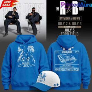 Chris Brown & Usher Raymond x Detroit Lions The R&B Tour Hoodie