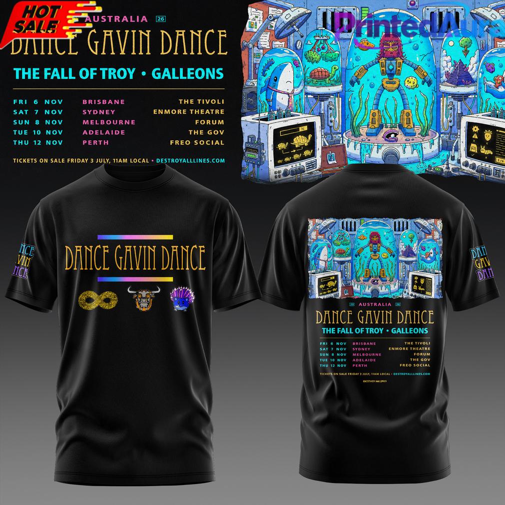 DANCE GAVIN DANCE AUSTRALIA TOUR T-Shirt DANCE GAVIN DANCE AUSTRALIA TOUR T-Shirt